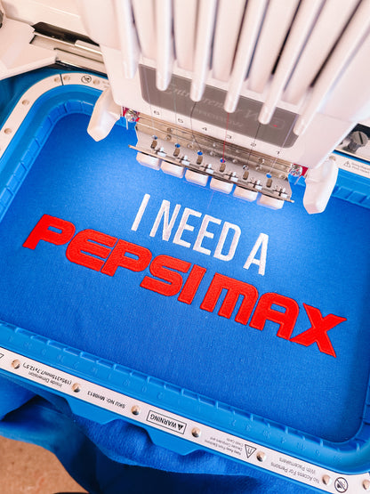 I Need A Pepsi Max embroidered crewneck sweatshirt