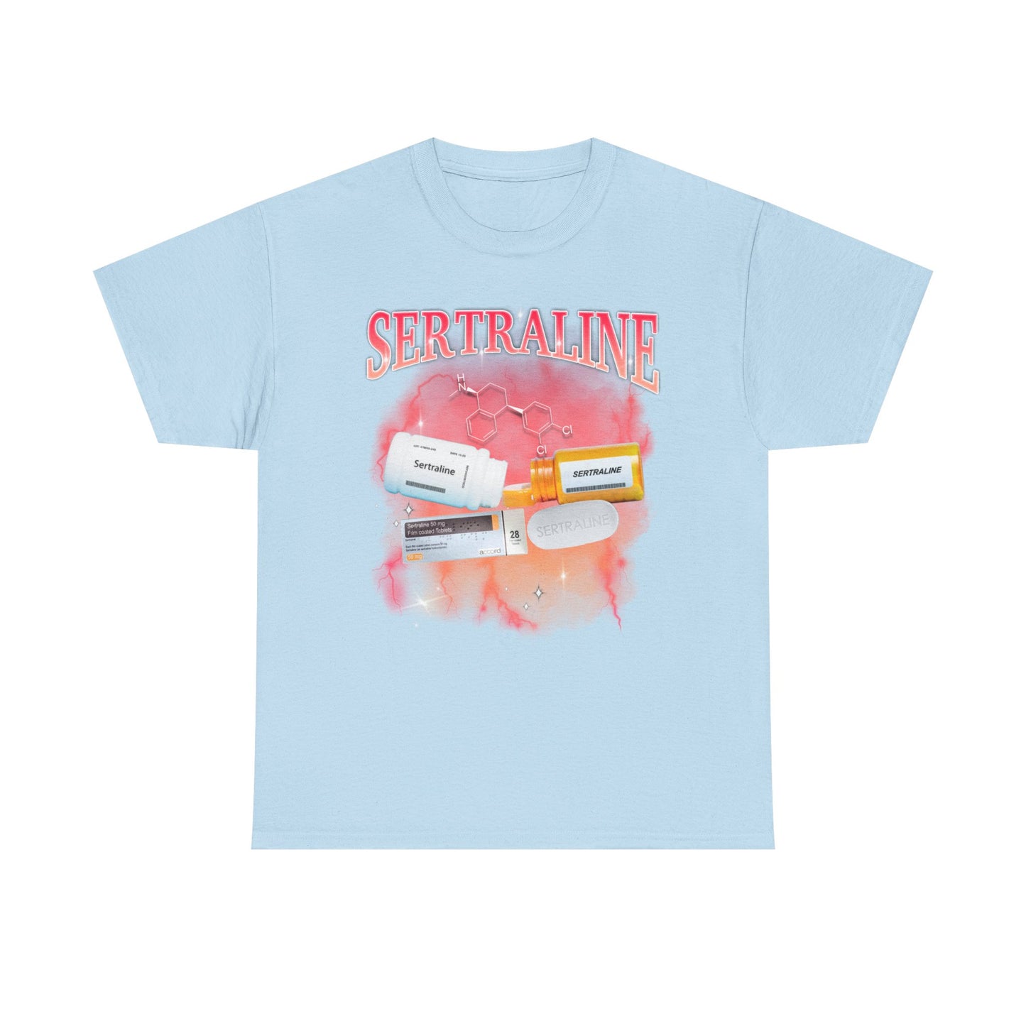 Sertraline Bootleg Style printed t-shirt - Tired Girl Apparel