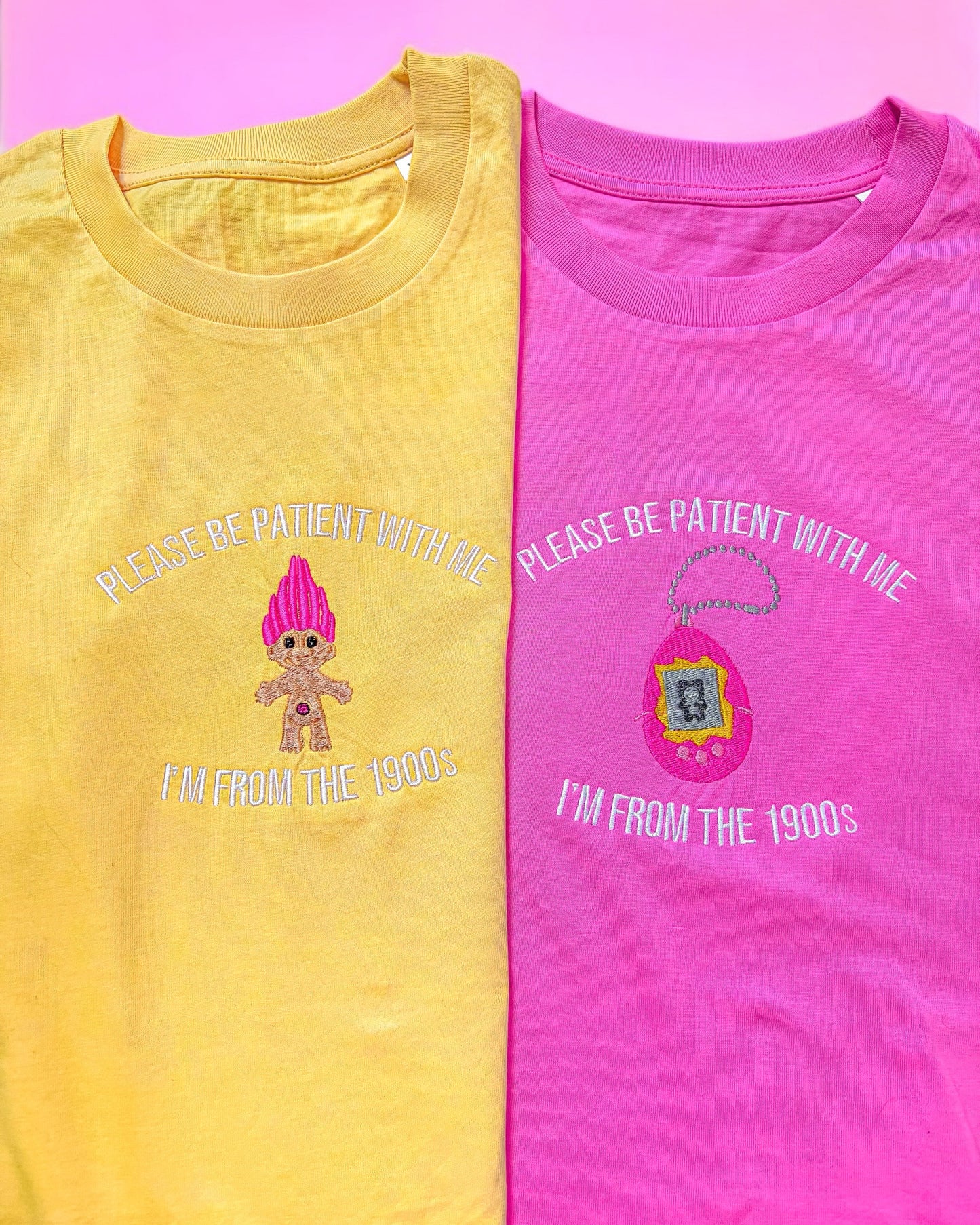 I'm From The 1900's Troll embroidered t-shirt - Tired Girl Apparel