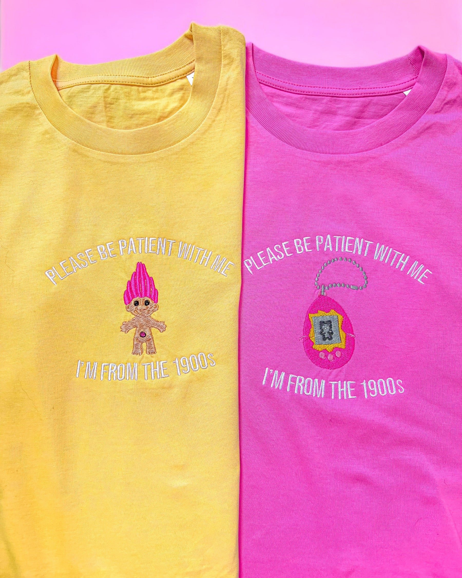I'm From The 1900's Troll embroidered t-shirt - Tired Girl Apparel