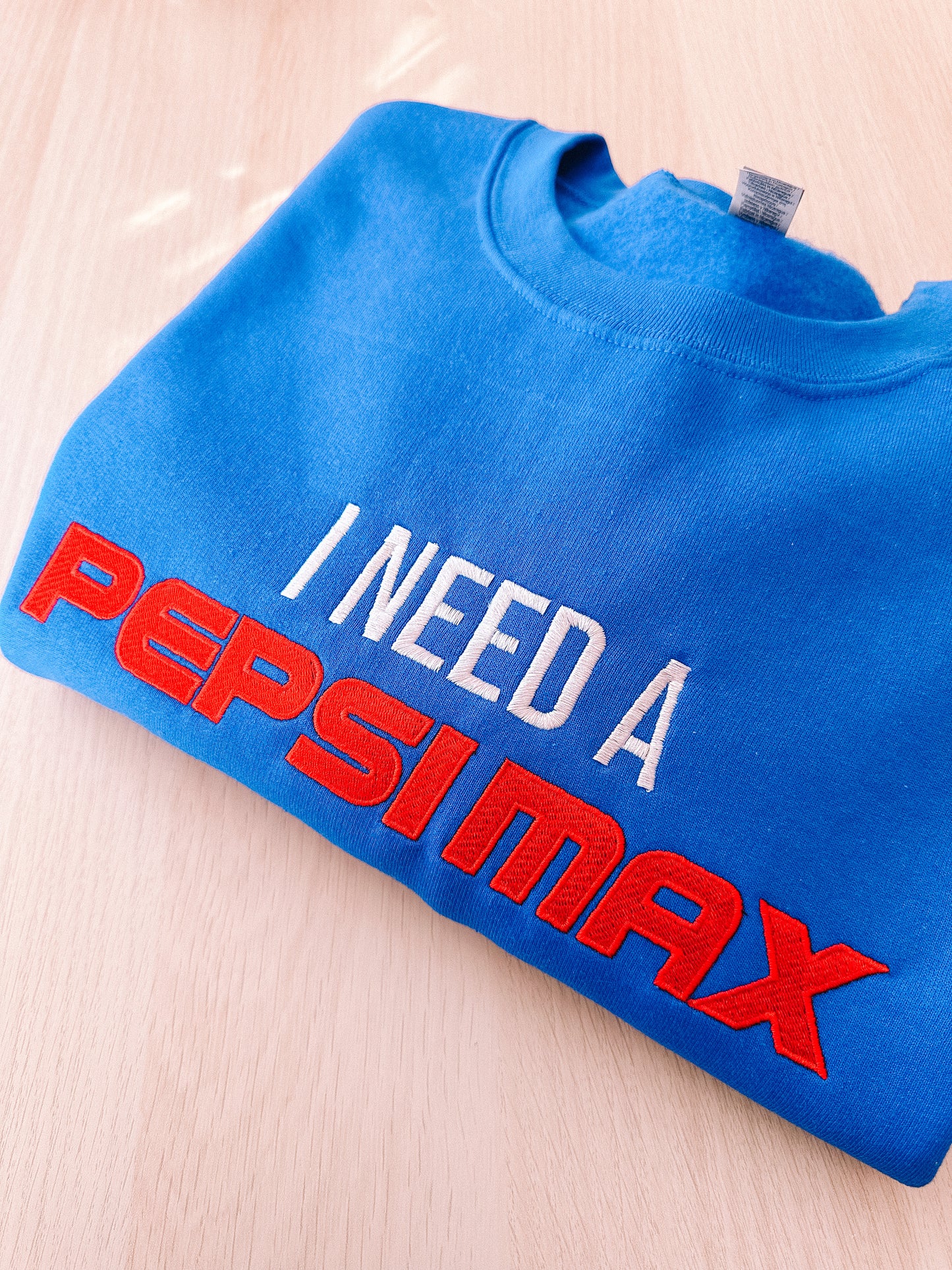 I Need A Pepsi Max embroidered crewneck sweatshirt