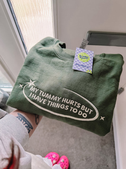 Things To Do embroidered crewneck sweatshirt