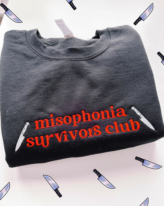 Misophonia Survivor's Club embroidered crewneck