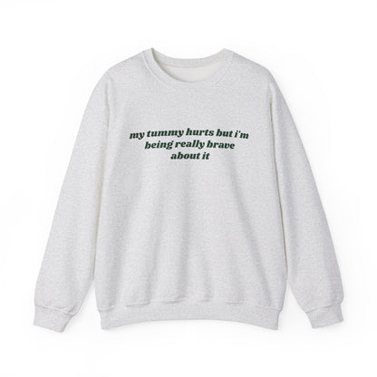 My Tummy Hurts embroidered crewneck sweatshirt