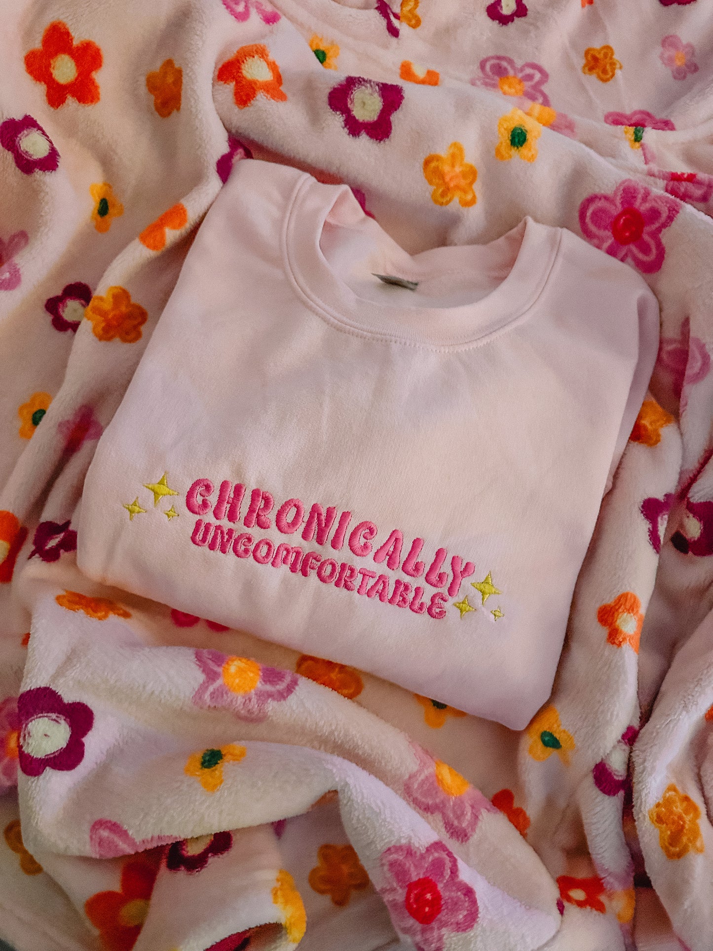 Chronically Uncomfortable embroidered crewneck sweatshirt
