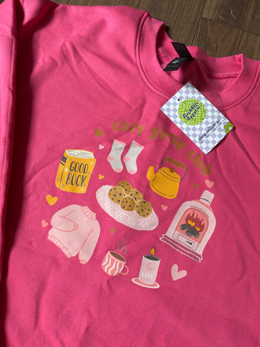 READY TO SHIP - Cosy Girlie Club printed sweatshirt