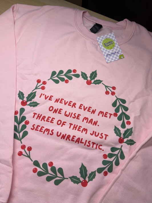 CLEARANCE Three Wise Men printed sweatshirt - Tired Girl Apparel