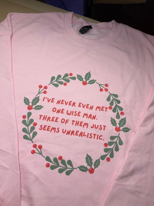 CLEARANCE Three Wise Men printed sweatshirt - Tired Girl Apparel