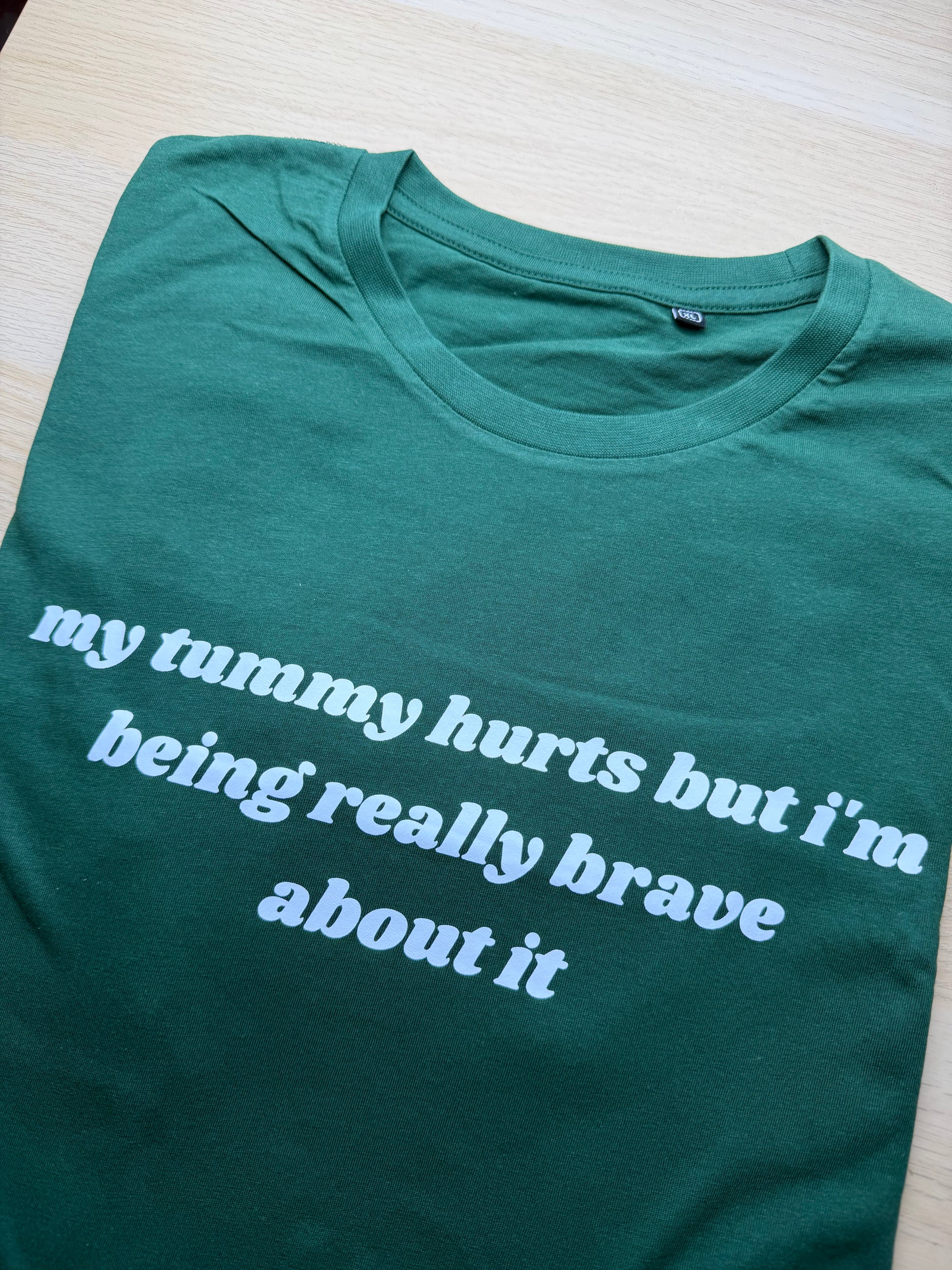 CLEARANCE My Tummy Hurts printed tee - Tired Girl Apparel