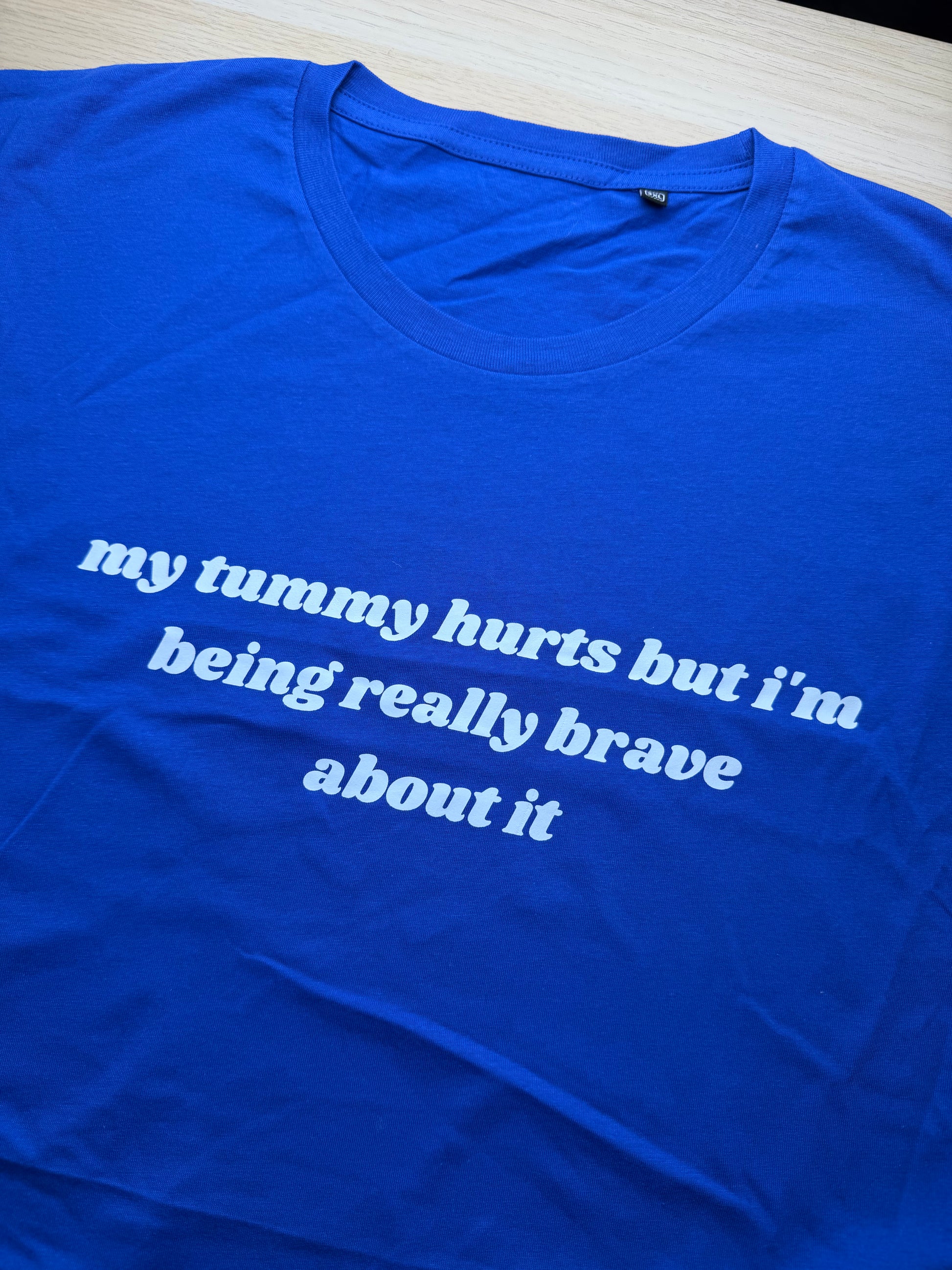 CLEARANCE My Tummy Hurts printed tee - Tired Girl Apparel