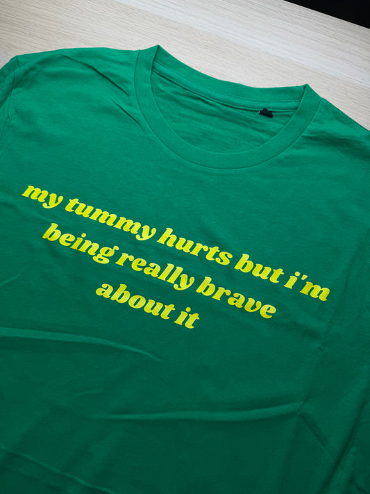 CLEARANCE My Tummy Hurts printed tee - Tired Girl Apparel