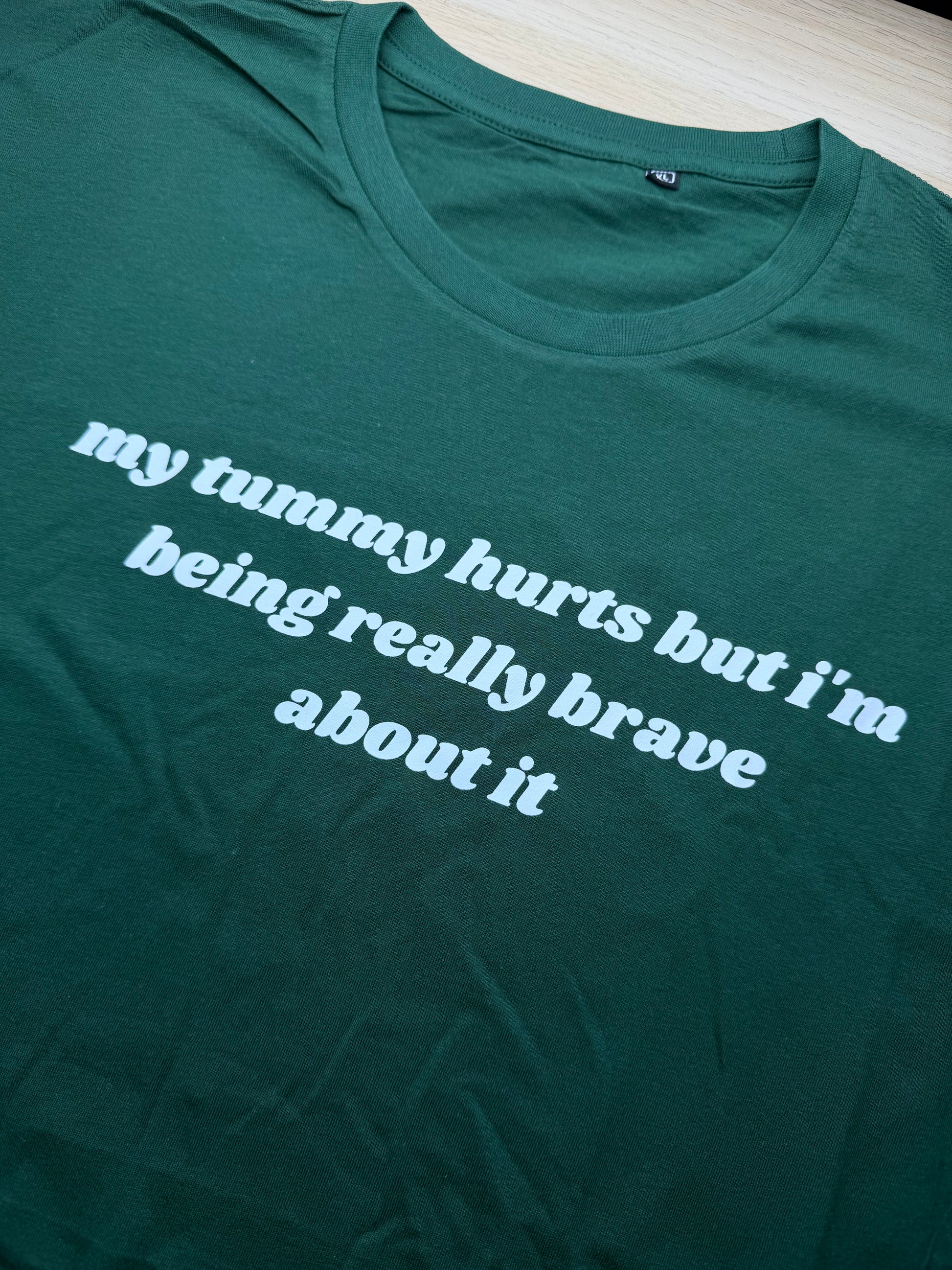 CLEARANCE My Tummy Hurts printed tee - Tired Girl Apparel