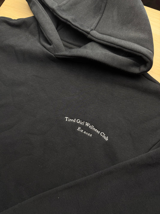 CLEARANCE Tired Girl Wellness Club hooded sweatshirt - Tired Girl Apparel