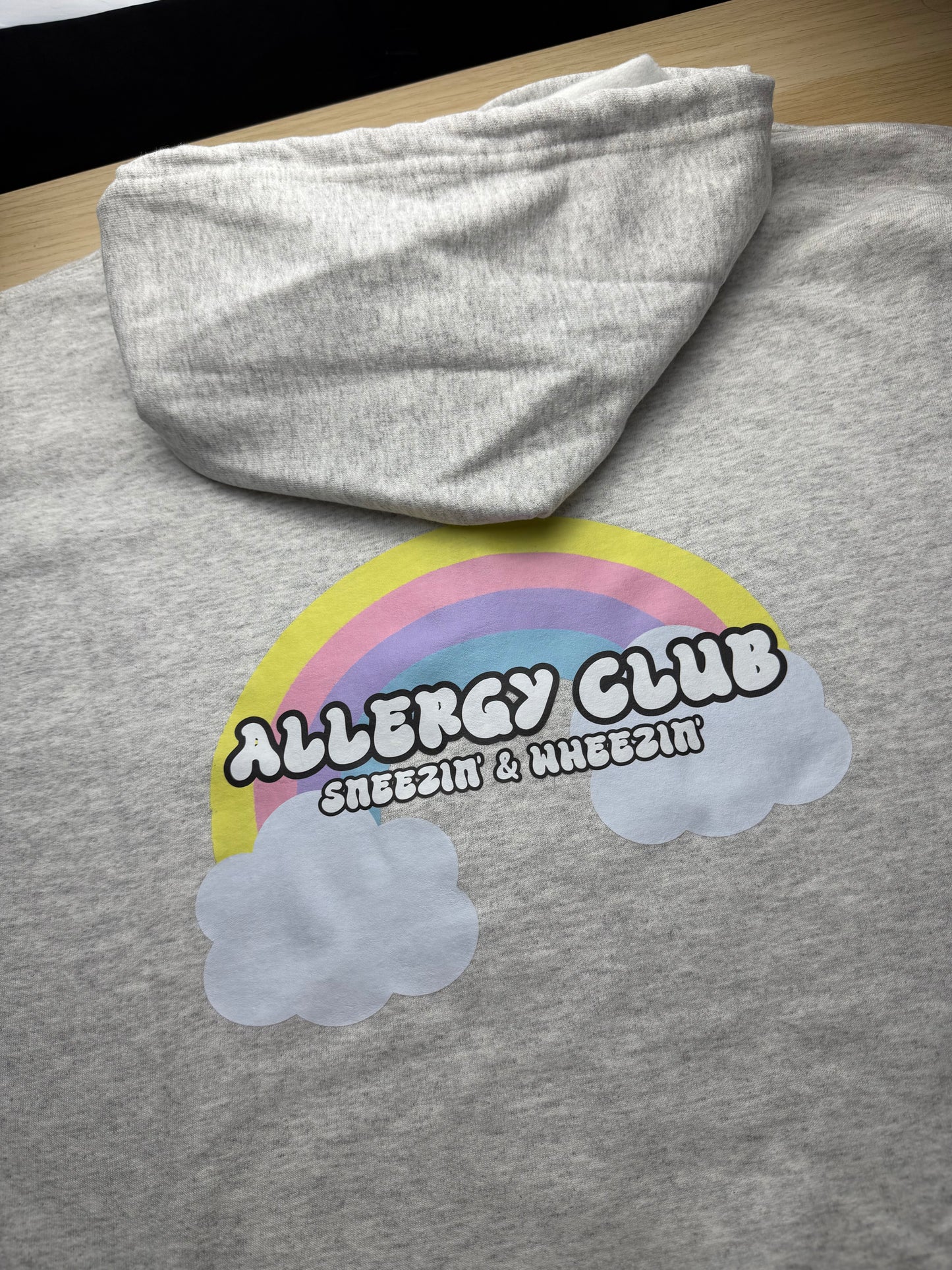 CLEARANCE Allergy Club zip hooded sweatshirt - Tired Girl Apparel