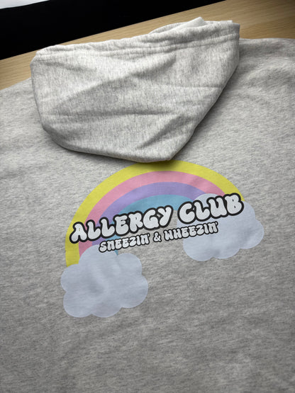 CLEARANCE Allergy Club zip hooded sweatshirt - Tired Girl Apparel