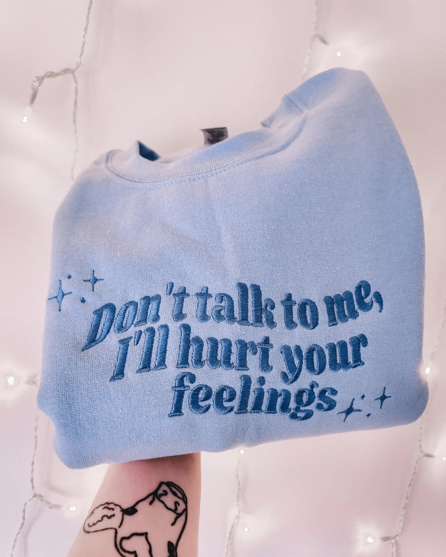 Don't Talk To Me embroidered crewneck sweatshirt