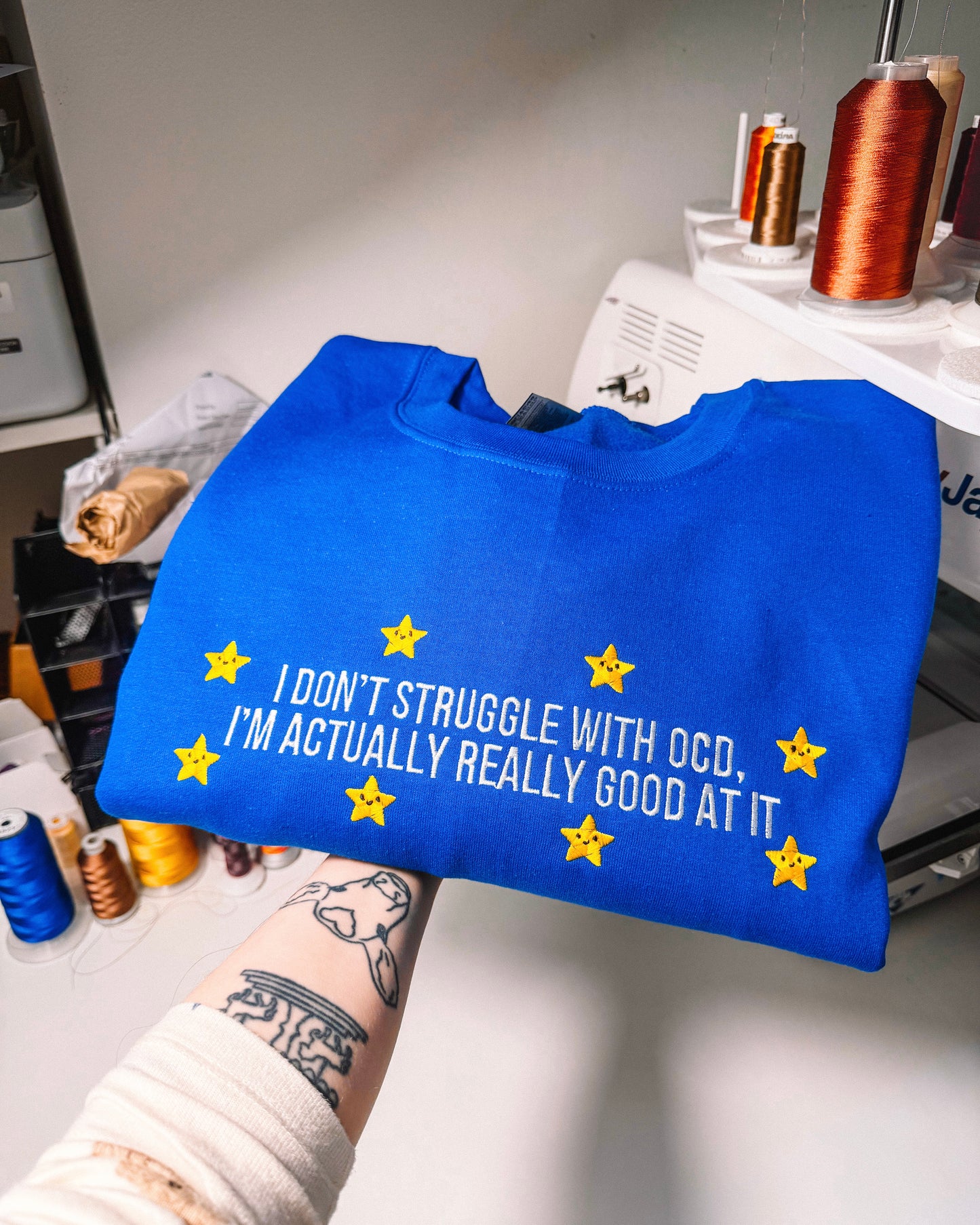 I Don't Struggle With OCD embroidered sweatshirt