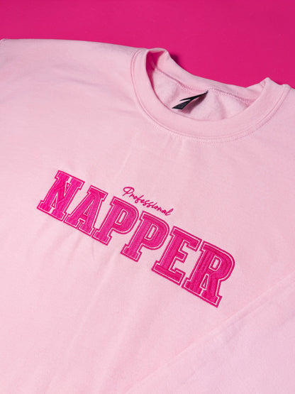 Professional Napper embroidered sweatshirt - Tired Girl Apparel