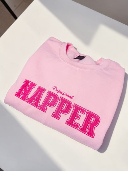 Professional Napper embroidered sweatshirt - Tired Girl Apparel