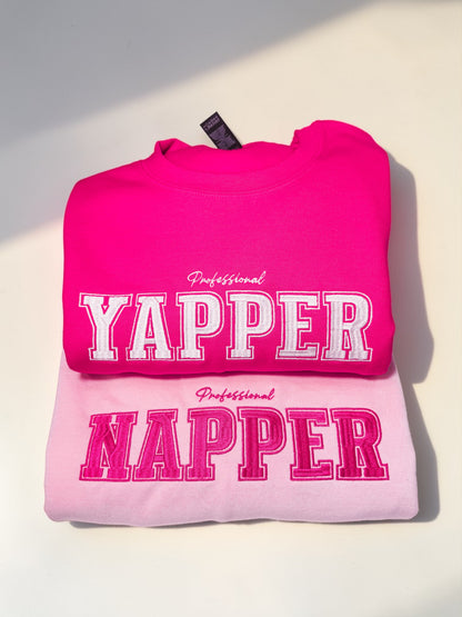 Professional Yapper embroidered sweatshirt - Tired Girl Apparel