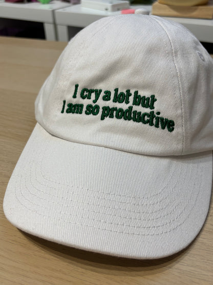 CLEARANCE I Cry A Lot But I Am So Productive cap