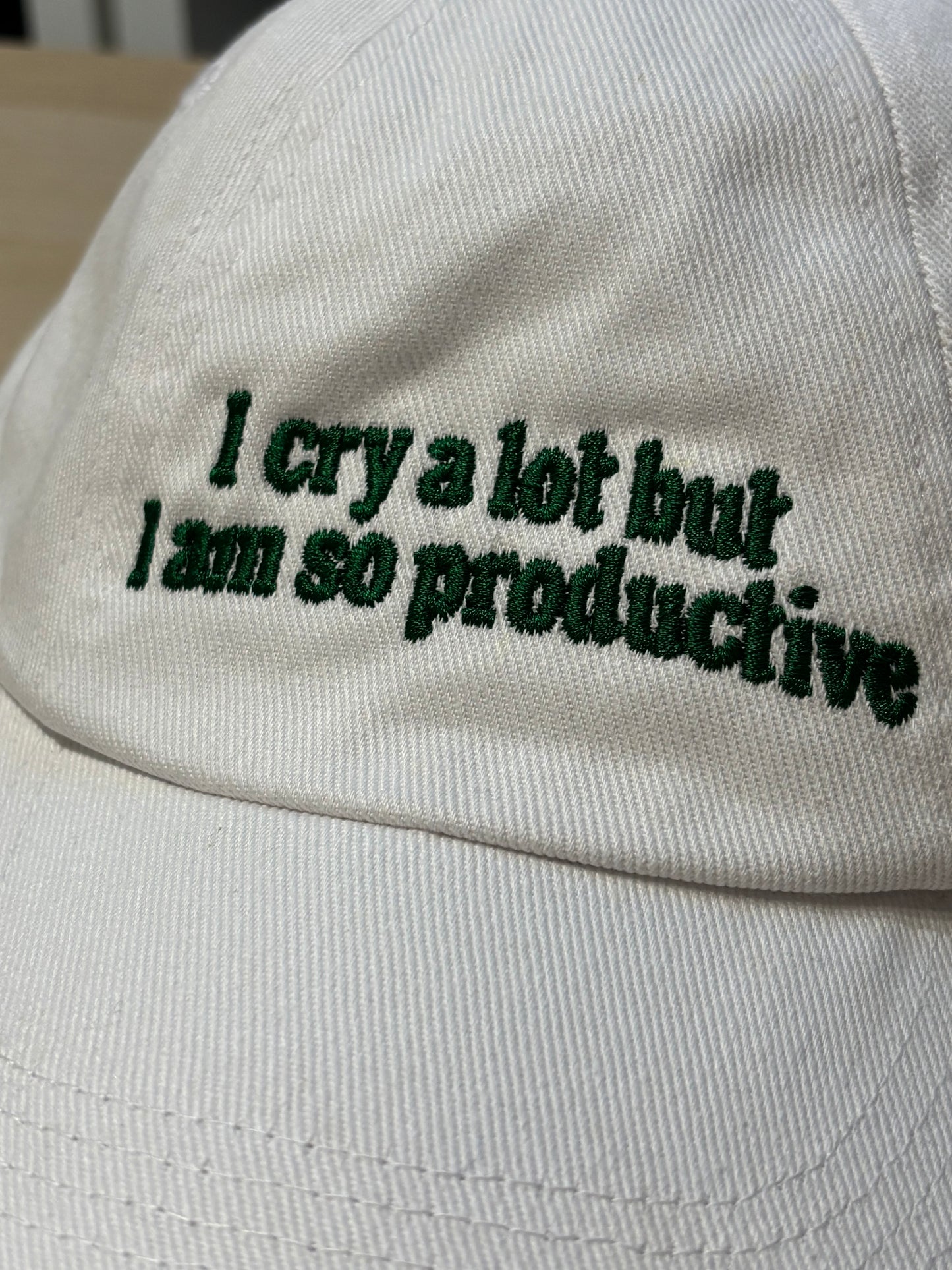 CLEARANCE I Cry A Lot But I Am So Productive cap