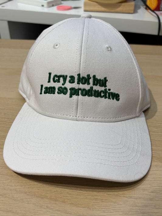CLEARANCE I Cry A Lot But I Am So Productive cap