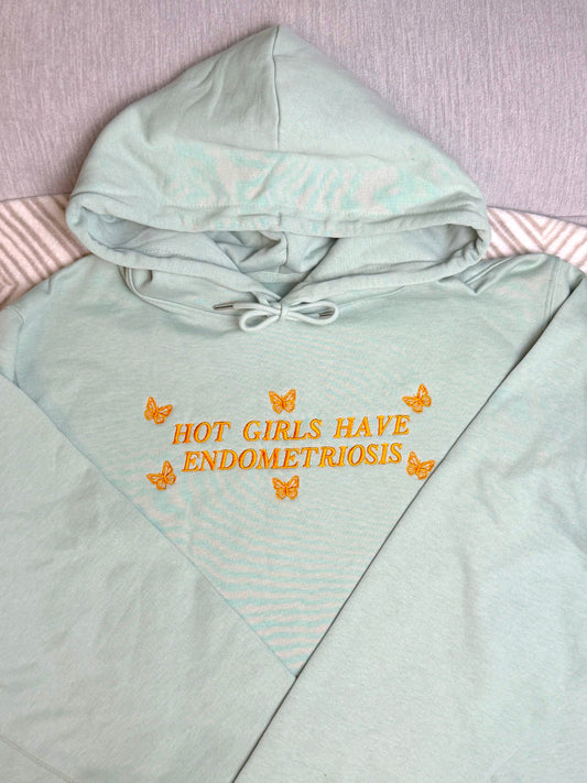 CLEARANCE Hot Girls Have Endometriosis hooded sweatshirt - Tired Girl Apparel