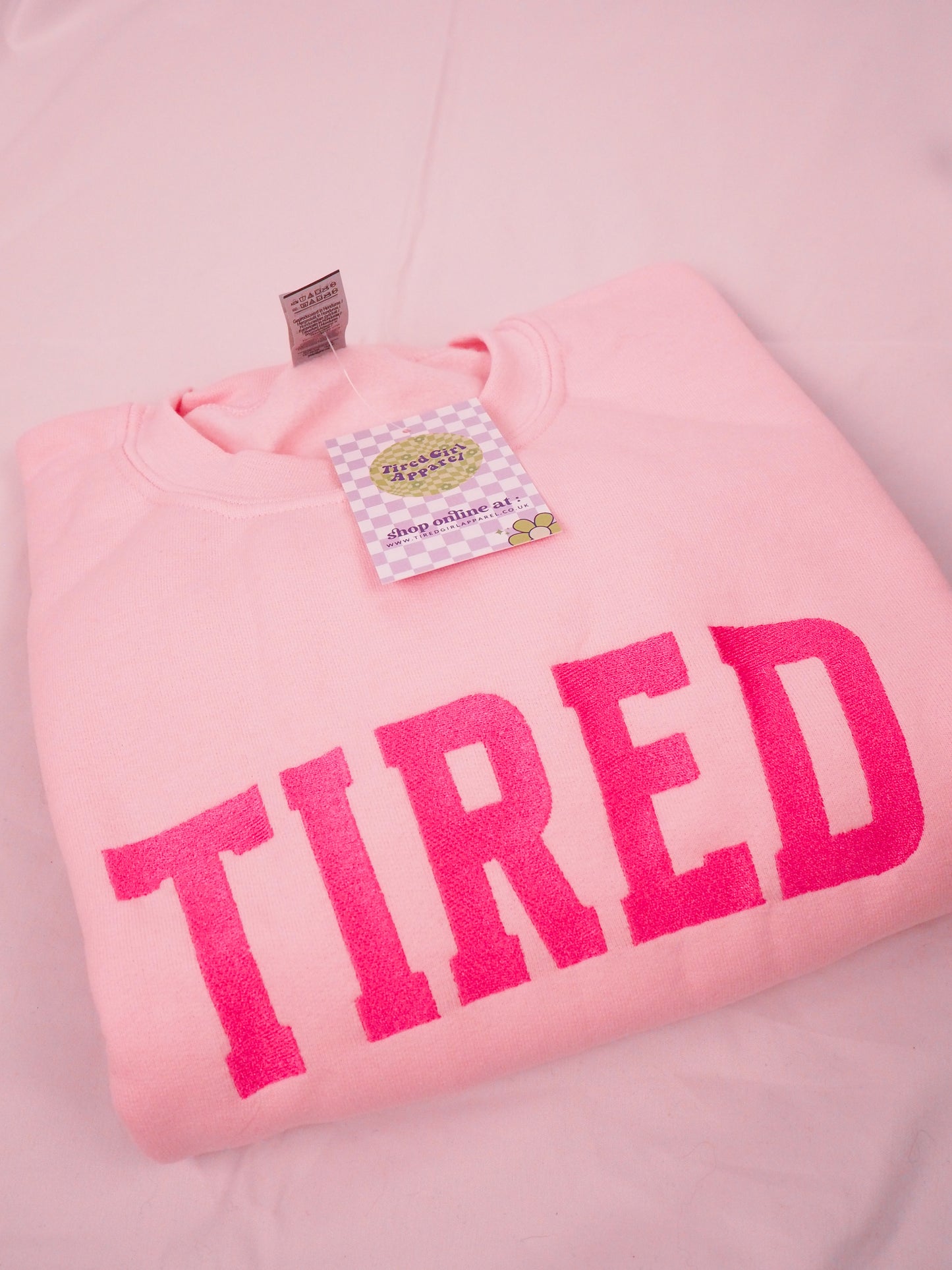 Tired embroidered crewneck sweatshirt