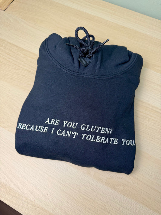 CLEARANCE Are You Gluten? hoodie - Tired Girl Apparel