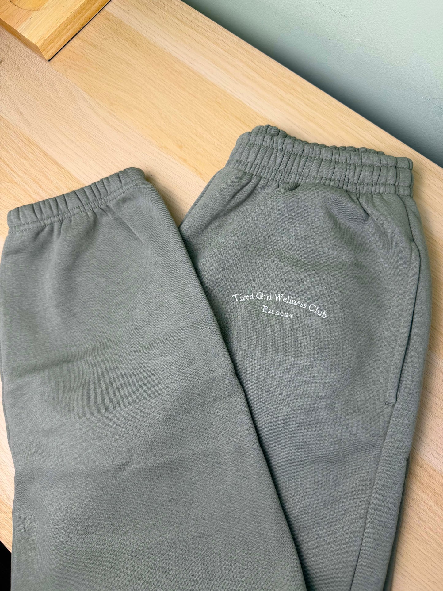 CLEARANCE Tired Girl Wellness Club cuffed sweatpants