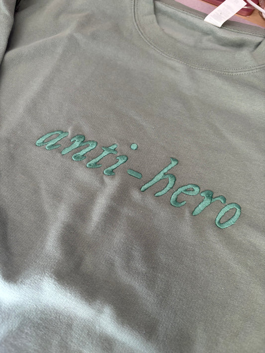 READY TO SHIP - Anti-Hero crewneck sweatshirt - Tired Girl Apparel