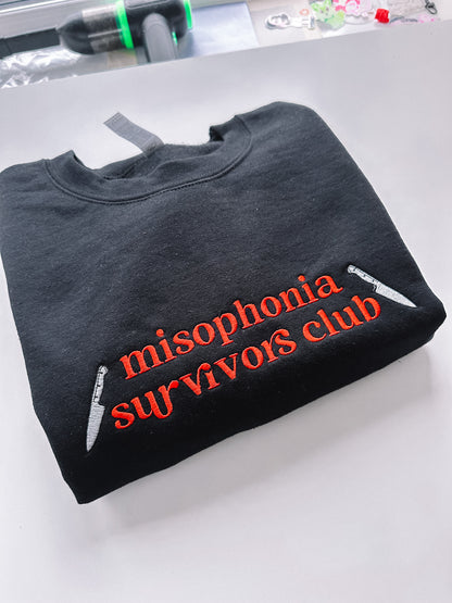 Misophonia Survivor's Club embroidered crewneck