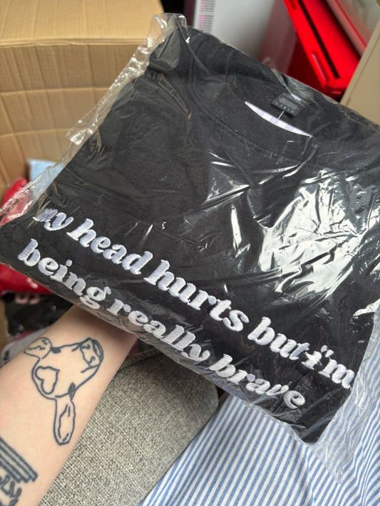 READY TO SHIP - My Head Hurts sweatshirt (2) - Tired Girl Apparel