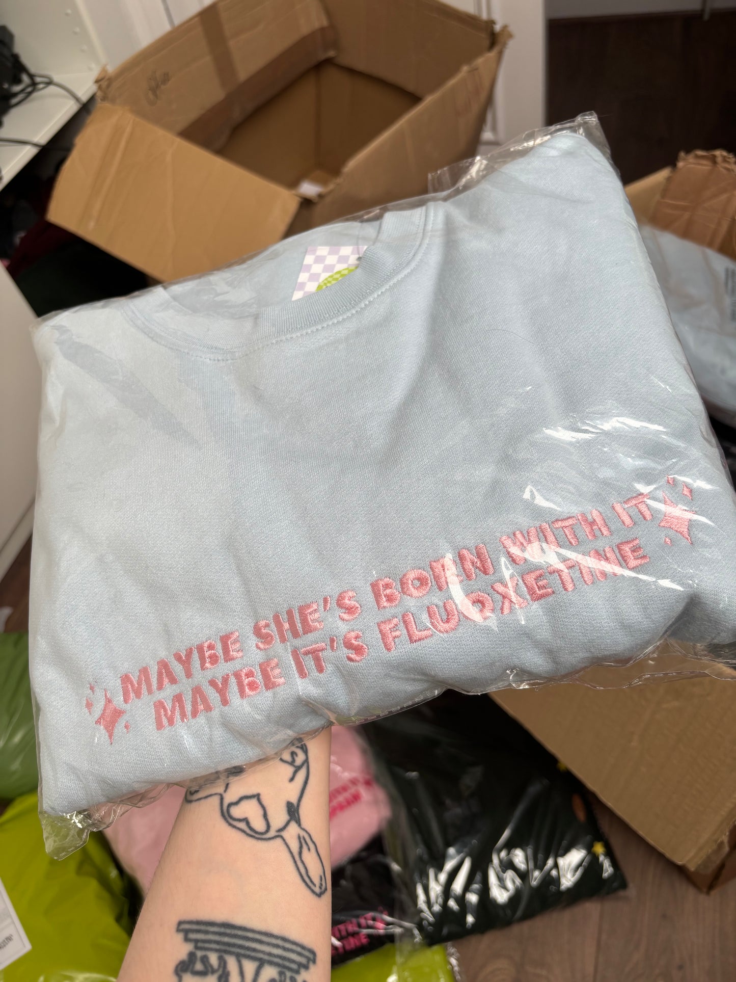 READY TO SHIP - Maybe It's Fluoxetine crewneck - Tired Girl Apparel