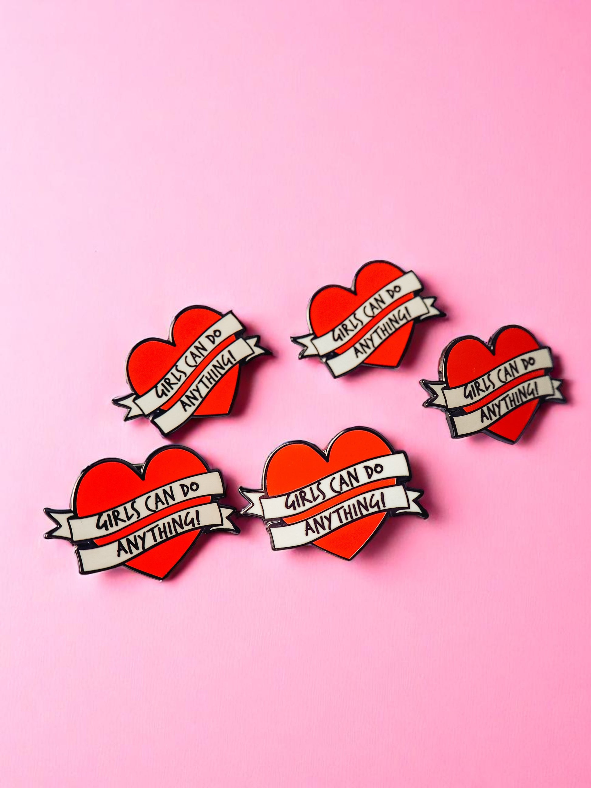 Girls Can Do Anything enamel pin - Tired Girl Apparel
