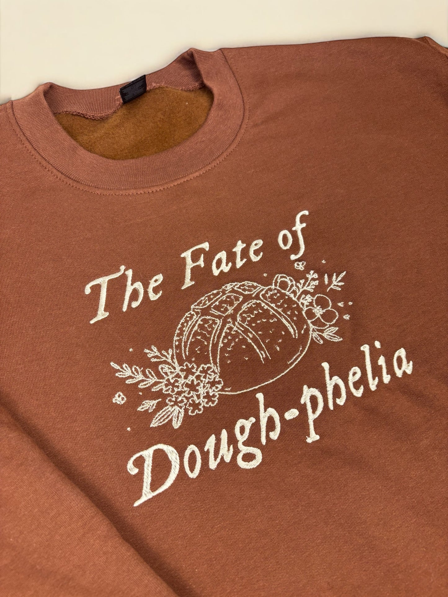 The Fate of Dough-phelia embroidered crewneck sweatshirt