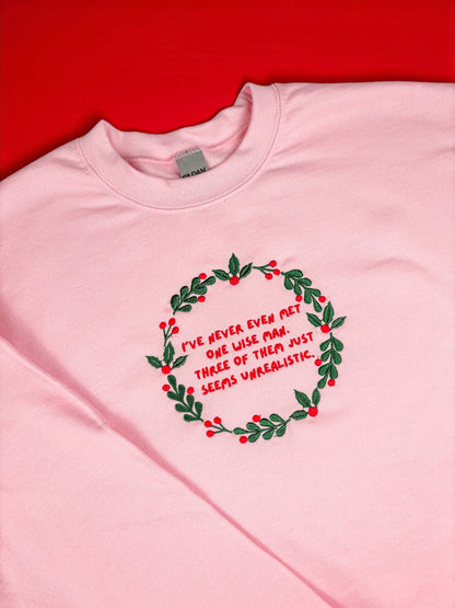 Three Wise Men embroidered sweatshirt - Tired Girl Apparel