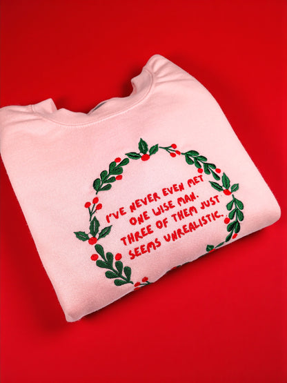 Three Wise Men embroidered sweatshirt - Tired Girl Apparel