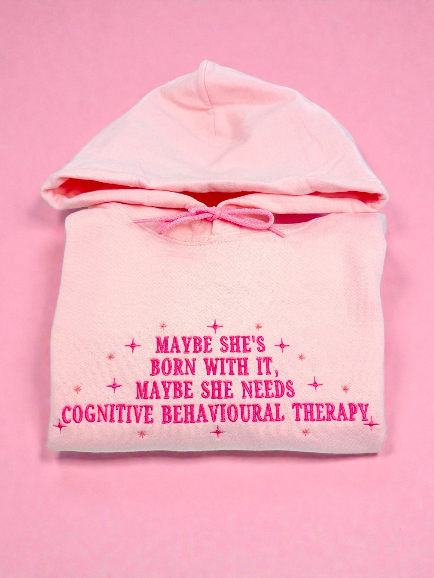 Maybe She Needs Cognitive Behavioural Therapy embroidered sweatshirt - Tired Girl Apparel