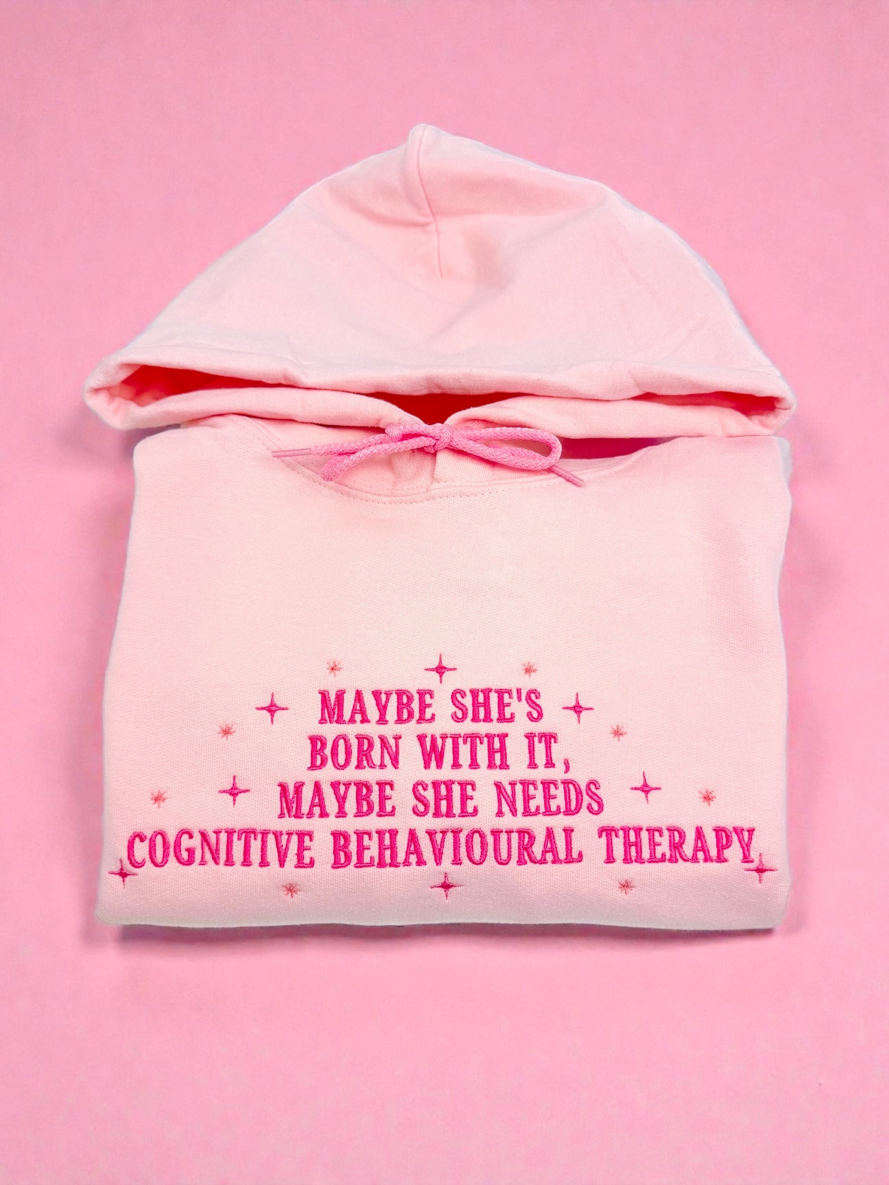 Maybe She Needs Cognitive Behavioural Therapy embroidered sweatshirt - Tired Girl Apparel