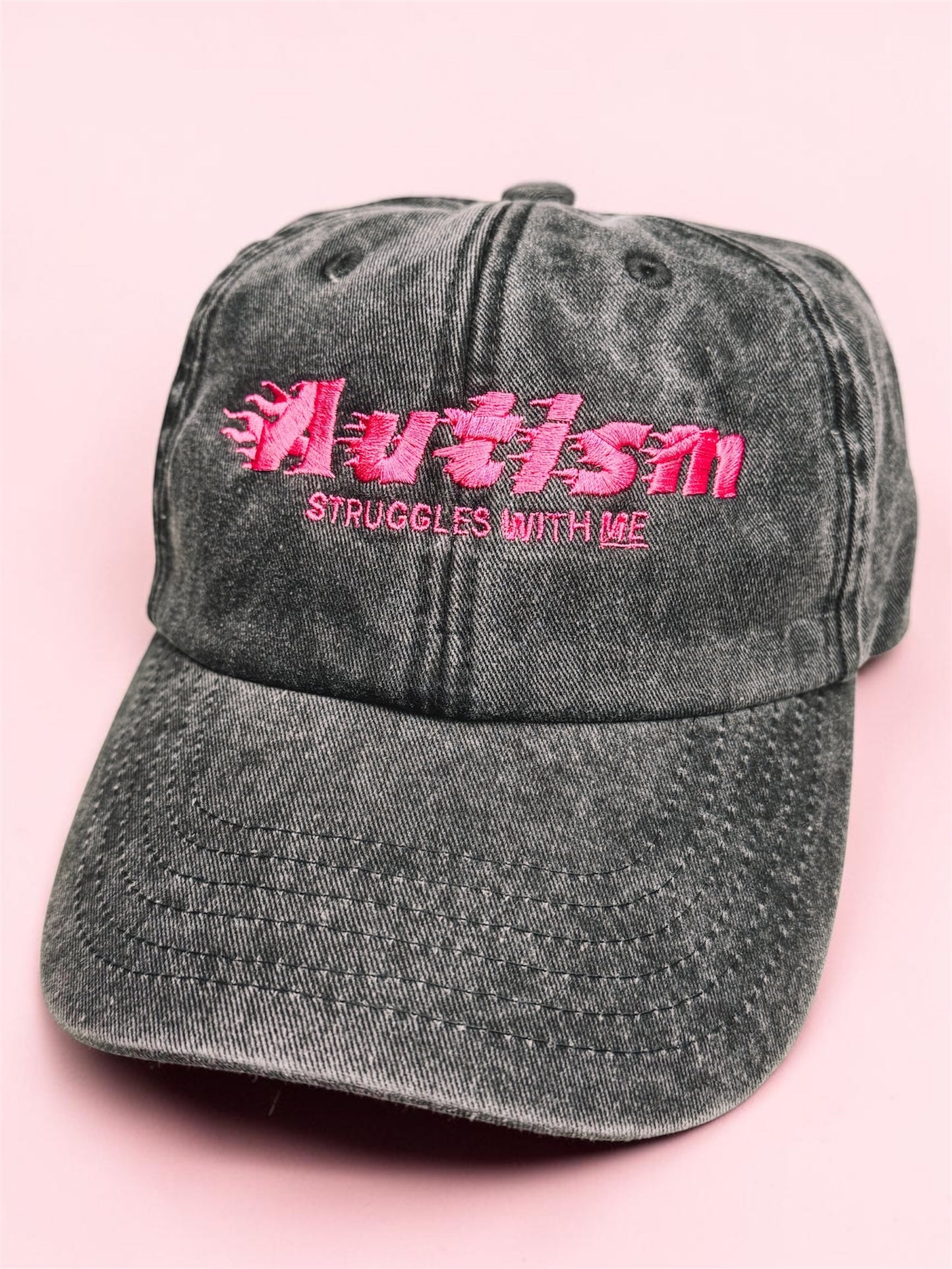 Autism Struggles With Me baseball cap - Tired Girl Apparel