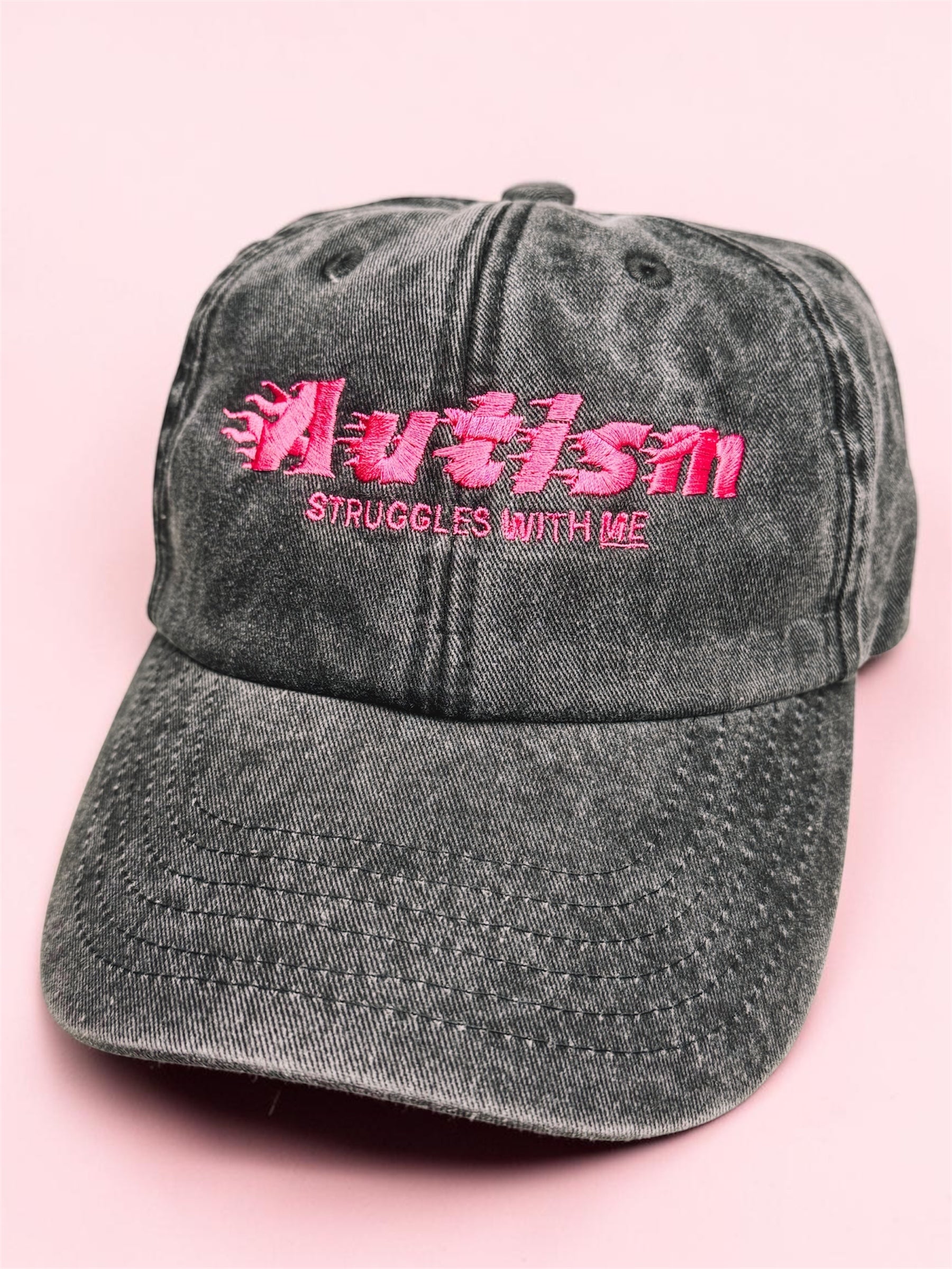 Autism Struggles With Me baseball cap - Tired Girl Apparel