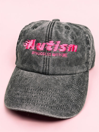 Autism Struggles With Me baseball cap - Tired Girl Apparel