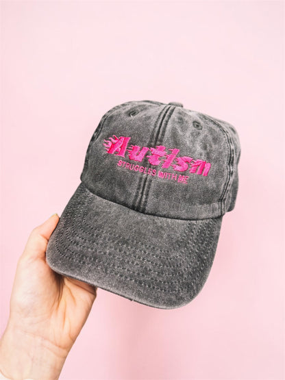 Autism Struggles With Me baseball cap - Tired Girl Apparel