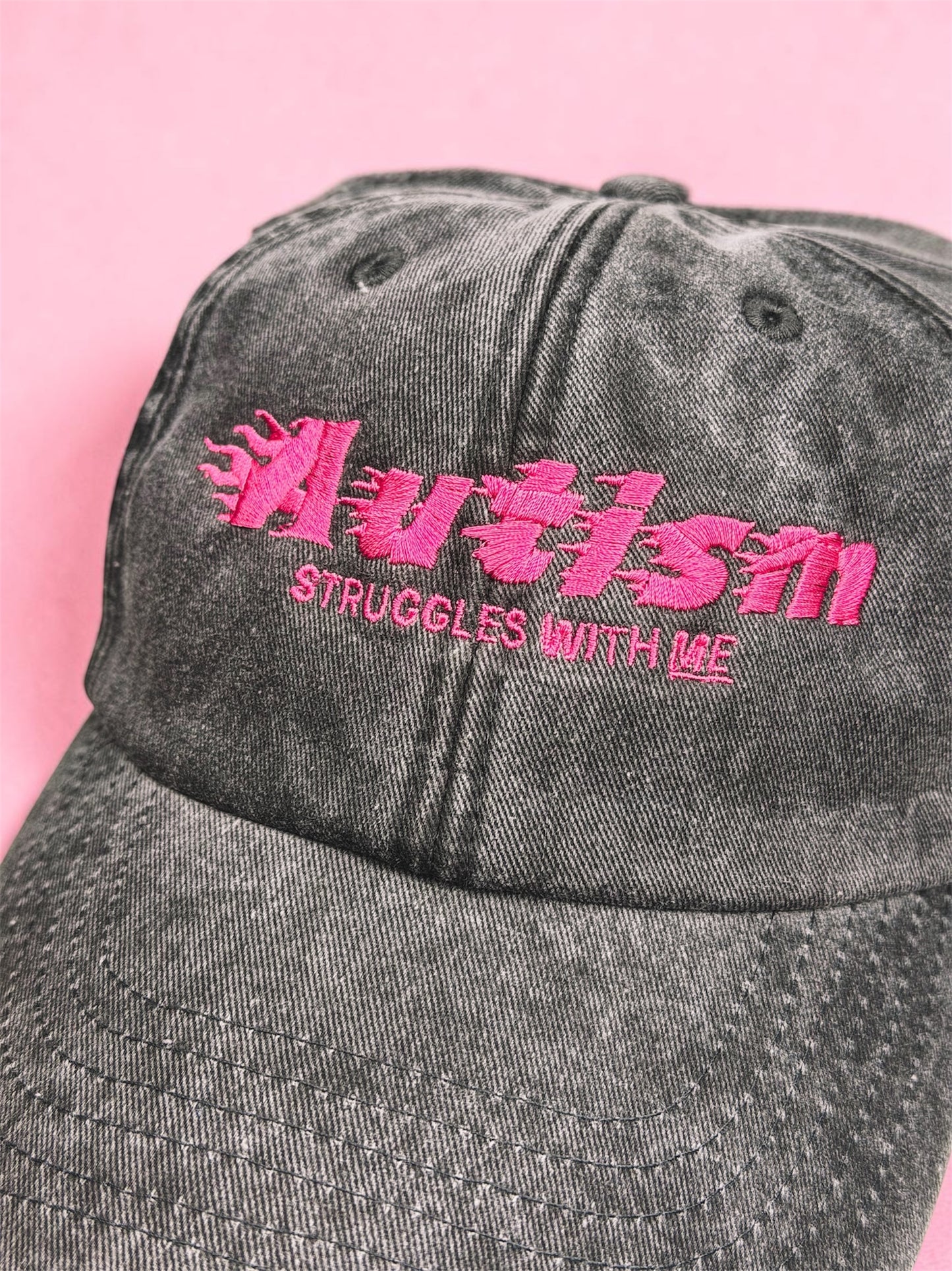 Autism Struggles With Me baseball cap - Tired Girl Apparel