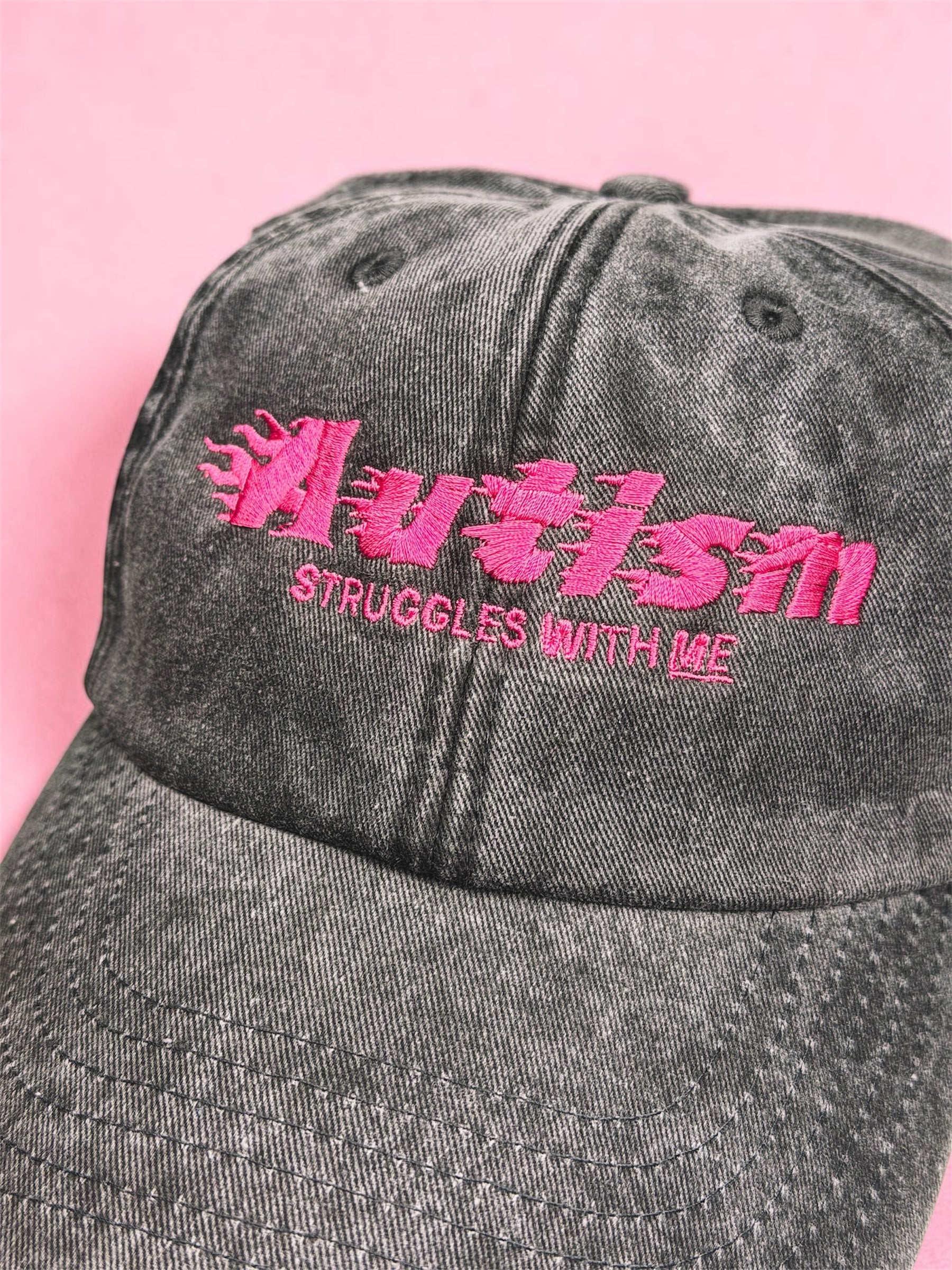 Autism Struggles With Me baseball cap - Tired Girl Apparel