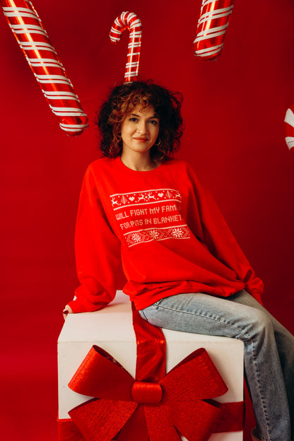 Will Fight My Family For Pigs In Blankets printed sweatshirt