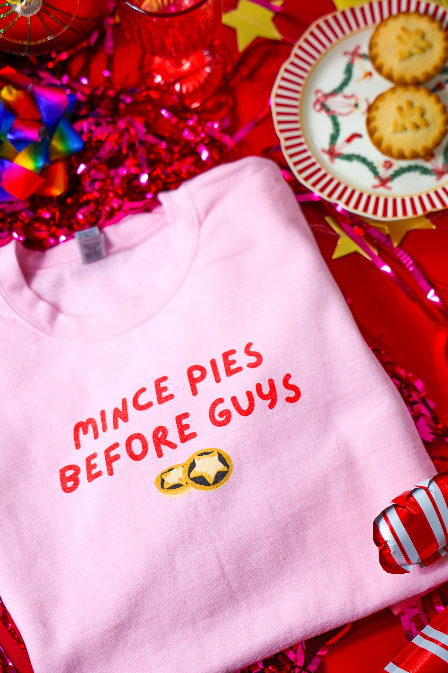 Mince Pies Before Guys printed sweatshirt