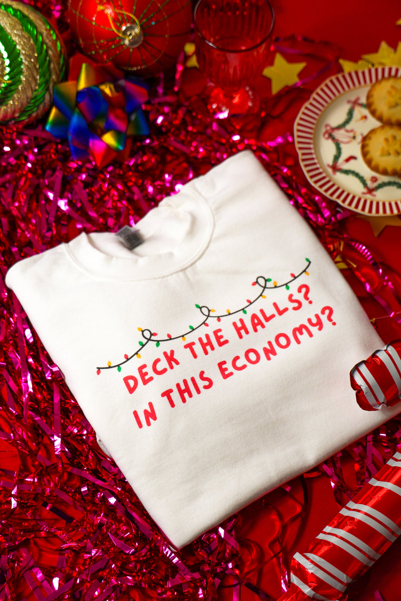 Deck The Halls printed sweatshirt - Tired Girl Apparel